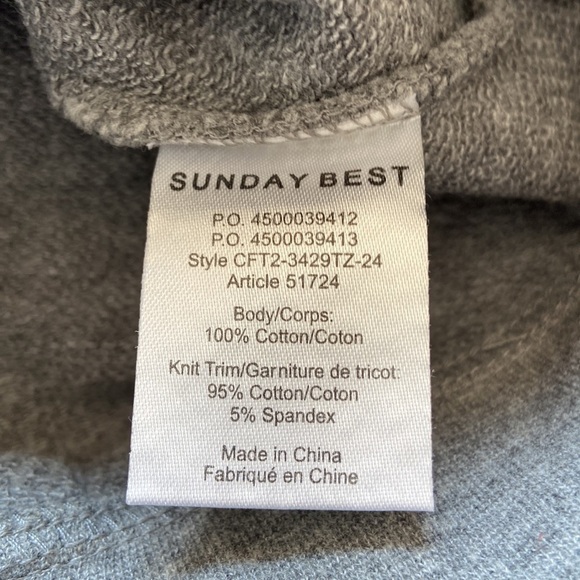 Sunday Best Thackeray Short Sleeve Bloom Terry Crop Sweatshirt Size XXS - Picture 9 of 16